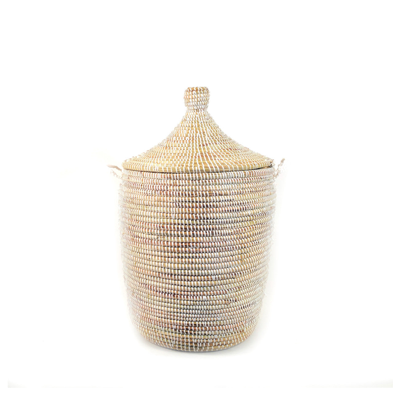 Medium White Basket by Mbare Ltd displayed on a neutral surface