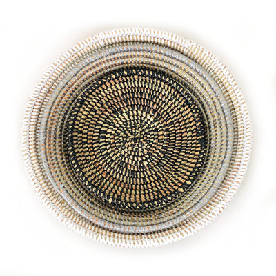 Tabletop Basket Bowl Set - Black/ Grey/ White by Mbare Ltd - product image 3 for Resin Society
