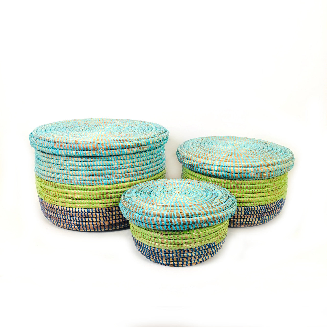 Modern Storage Basket Set - Coastal Blues by Mbare Ltd - product image 6 for Resin Society