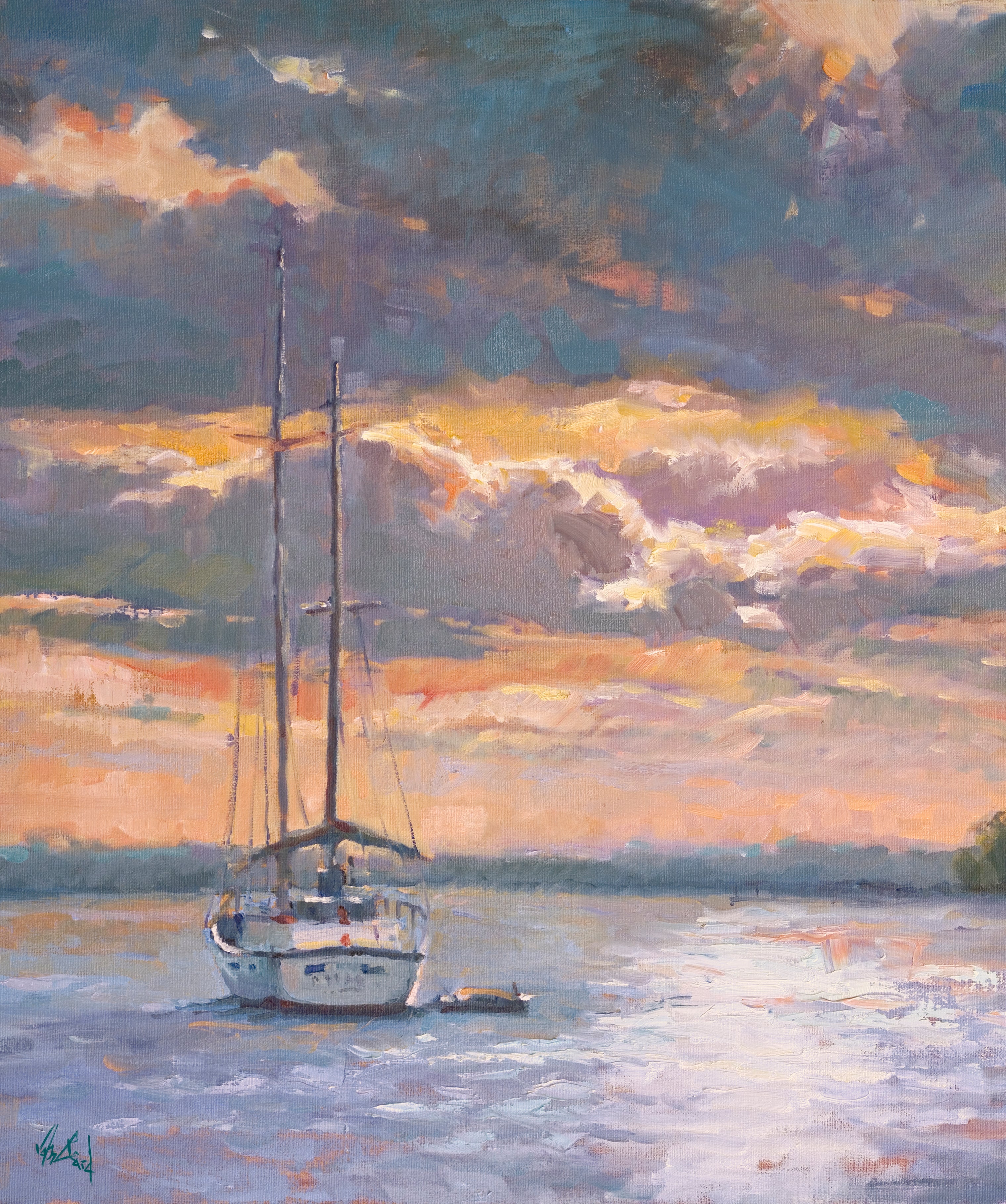 Safe Harbor Artist Enhanced Canvas Print by John Beard Collection - main product image for Resin Society