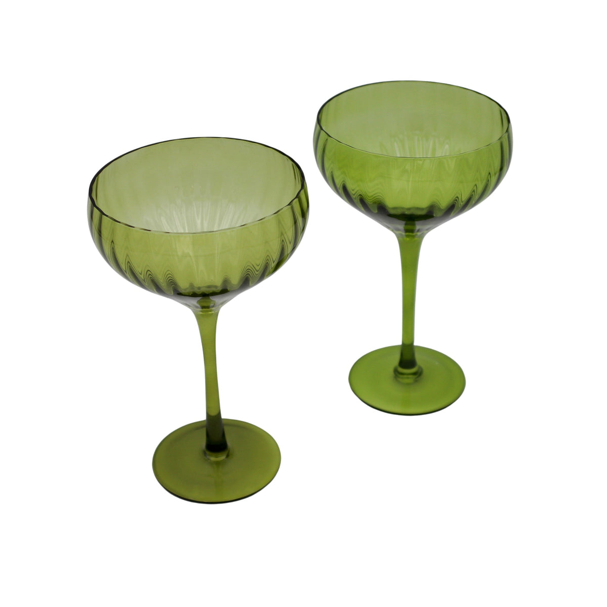 Sage Ribbed Coupe - Set of 4 by Ro'Table - main product image for Resin Society