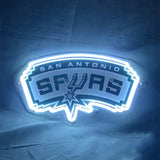 San Antonio Spurs Sport Logo Neon Sign illuminated with black background