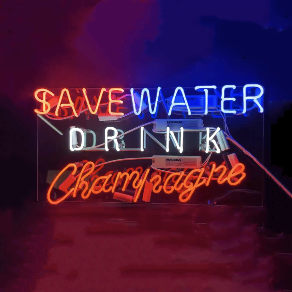 Save Water Drink Champagne Neon Signs by Neon Signs Land - product image 2 for Resin Society