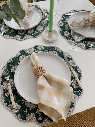 Floral Scalloped Placemats by Sarah Spiegel - product image 2 for Resin Society