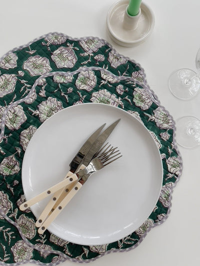 Floral Scalloped Placemats by Sarah Spiegel - main product image for Resin Society