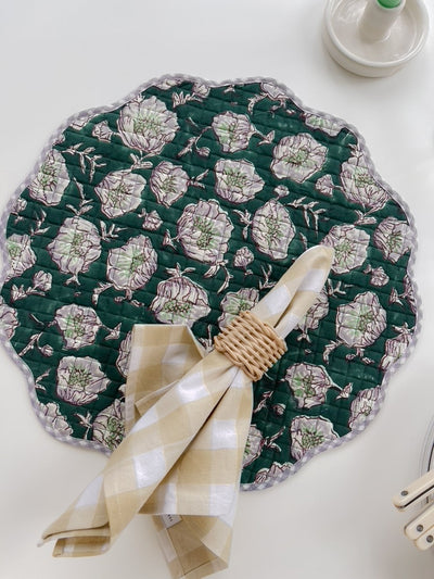 Floral Scalloped Placemats by Sarah Spiegel - product image 3 for Resin Society