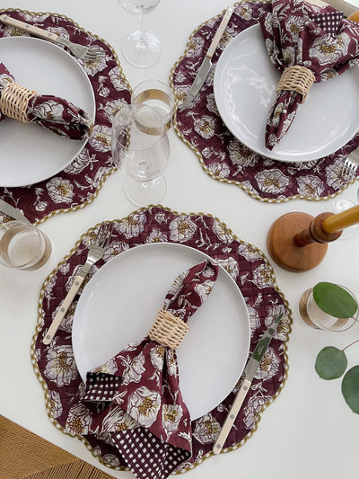 Floral Scalloped Placemats by Sarah Spiegel - product image 6 for Resin Society