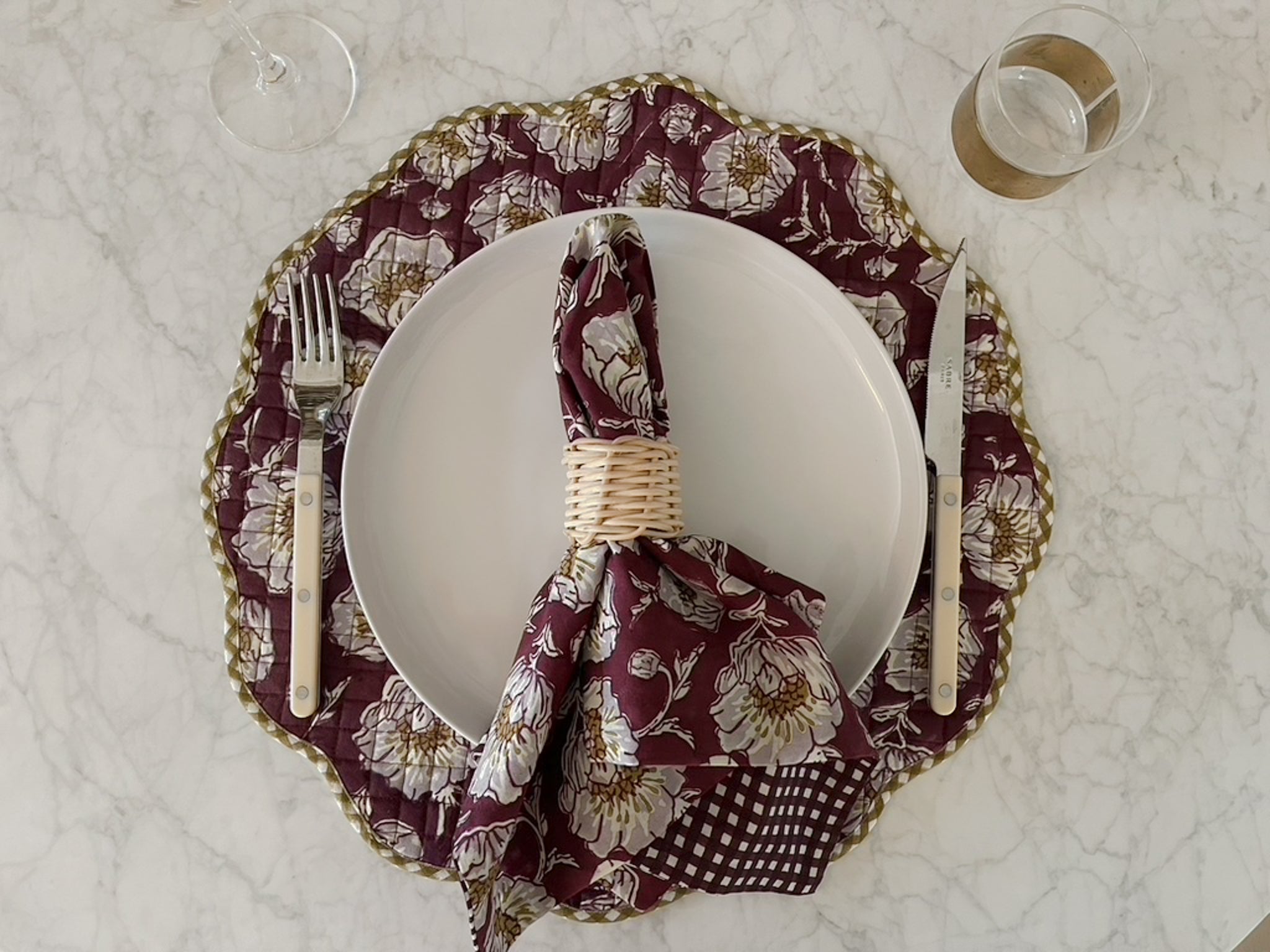 Floral Scalloped Placemats by Sarah Spiegel - product image 5 for Resin Society