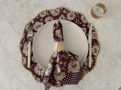 Floral Scalloped Placemats by Sarah Spiegel - product image 5 for Resin Society