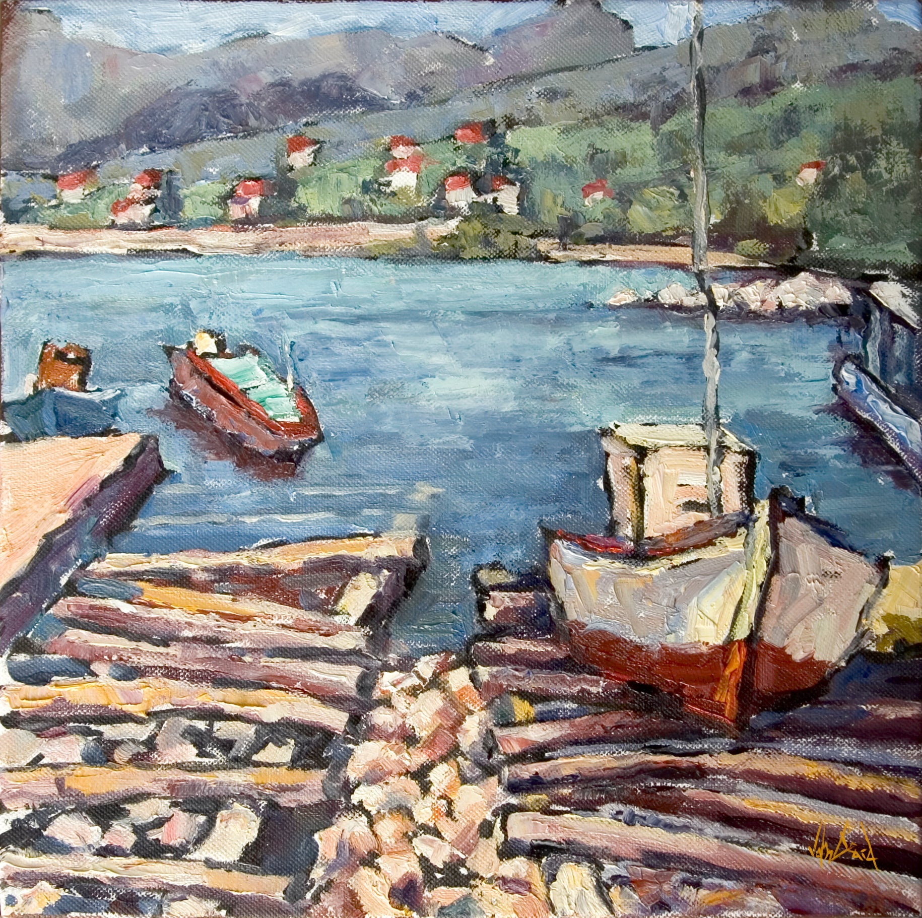 Scenes from Portugal I Artist Canvas Enhanced Print by John Beard Collection - main product image for Resin Society