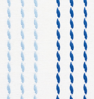 Running Stitches Pillow Cover in Blues, Schumacher Textiles