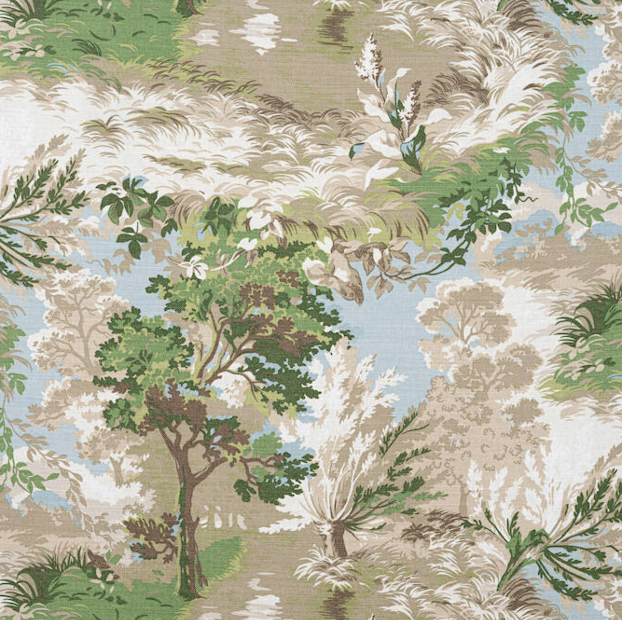 Lincoln Toile Pillow Cover in Green, Thibaut Pillows