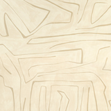 Parchment-colored pillow cover with abstract, irregular linear patterns in a slightly darker beige shade creating a textured, organic look.