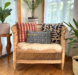 Navy Blue + Rosy Beige Bogo Marks Pillow Cover by Mbare Ltd - product image 4 for Resin Society