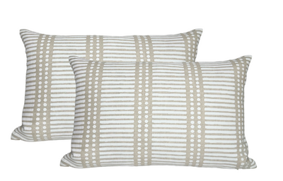 Dash Dot Pillow Cover in Chalk, Walter G Textiles