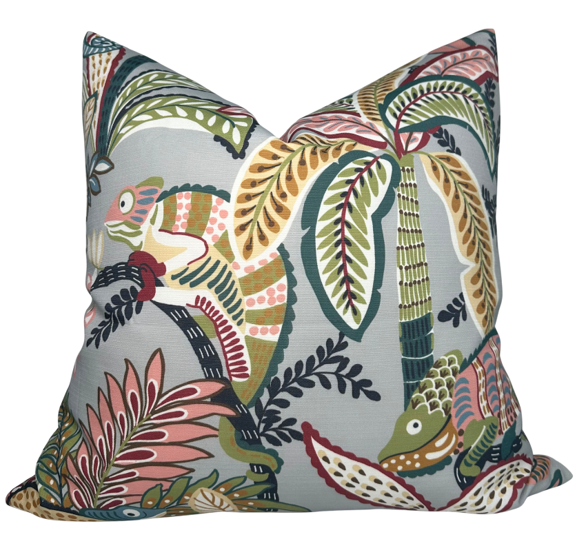 Iggy Performance Pillow Cover in Desert featuring printed Thibaut fabric
