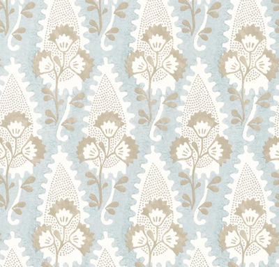 Cornwall Floral Pillow Cover in Spa Blue, Thibaut Pillows