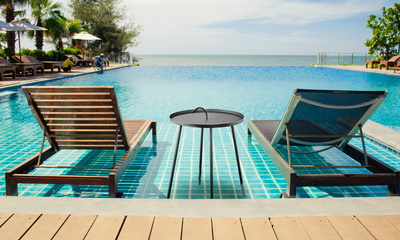 Jett Outdoor Side Table detail image - Resin Society