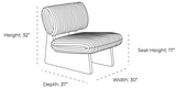 Elena Armless Accent Chair by DEKOR - product image 6 for Resin Society