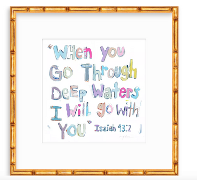 Isaiah 43:2 Pinks Fine Art Print by Chelsea McShane Art