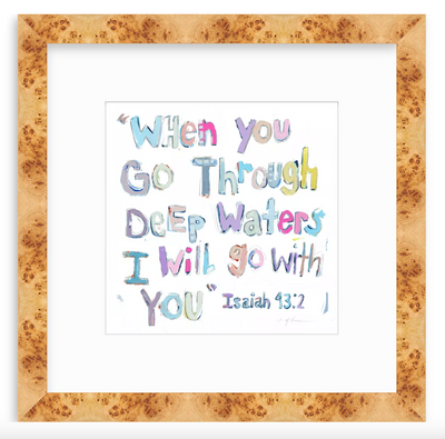 Isaiah 43:2 Pinks Fine Art Print by Chelsea McShane Art