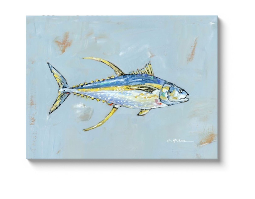 Yellowfin Tuna on canvas by Chelsea McShane Art - main product image for Resin Society