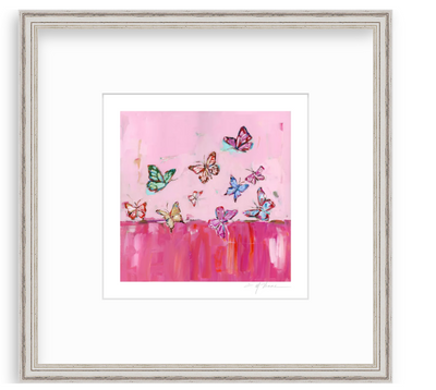 Butterfly Wishes Hot Pink Fine Art Print