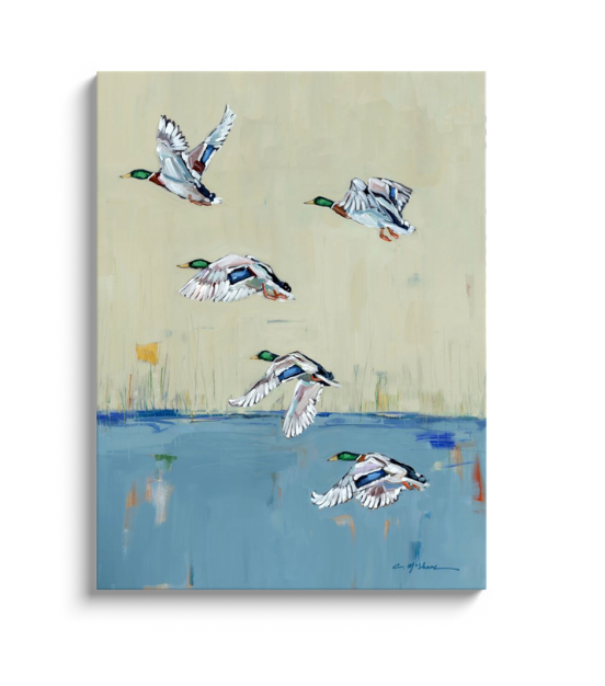 "Duck Calls" on canvas by Chelsea McShane Art - main product image for Resin Society