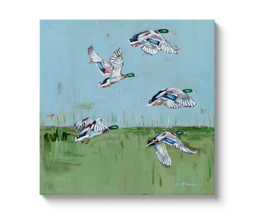"Marsh Migration" on canvas by Chelsea McShane Art - main product image for Resin Society