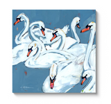 "Swan Lake" canvas by Chelsea McShane Art - main product image for Resin Society