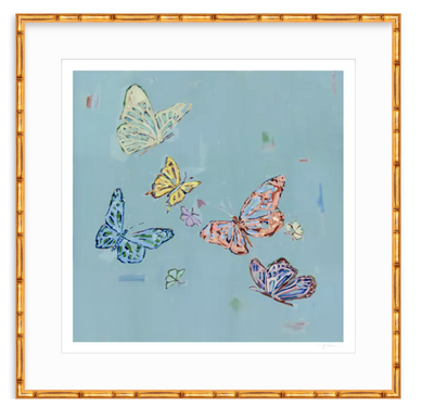 Butterfly Love Fine Art Print showing multiple vibrant butterflies in original artwork by Chelsea McShane