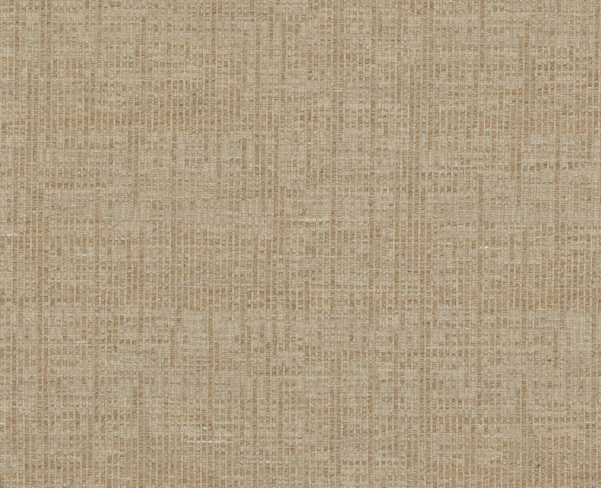 Close-up of umbrella fabric in sand color with a subtle woven texture of intersecting vertical and horizontal threads creating a grid-like pattern.
