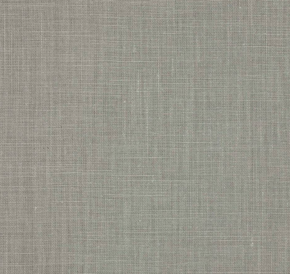 Close-up of linen fabric weave in a muted beige-gray color called Pierre, showing fine irregular crosshatch texture and subtle color variation.