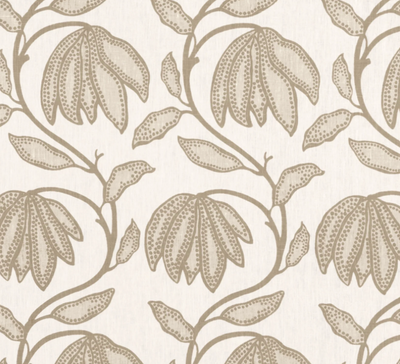 Desert Floral Pillow Cover in Birch Natural, Thibaut Pillows