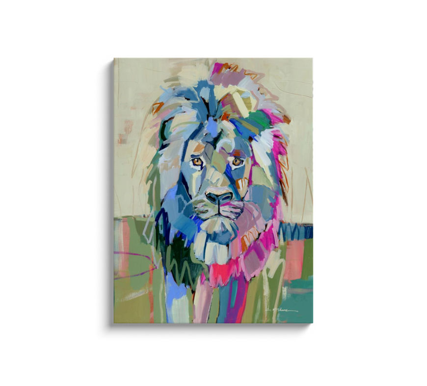 "The Noble Lion" on canvas by Chelsea McShane Art - main product image for Resin Society