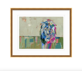 Fine art print titled 'Noble Lion' showing a detailed portrait of a lion created by Chelsea McShane