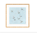 Free Flying Ducks Fine Art Print showing flying ducks over water, by Chelsea McShane Art