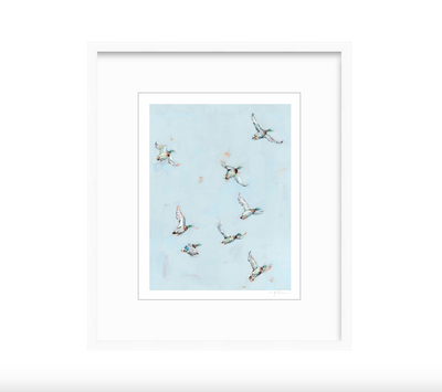 Free Flying Ducks Fine Art Print