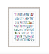 Numbers 6: 24-26 Pink Bible Verse Fine Art Print