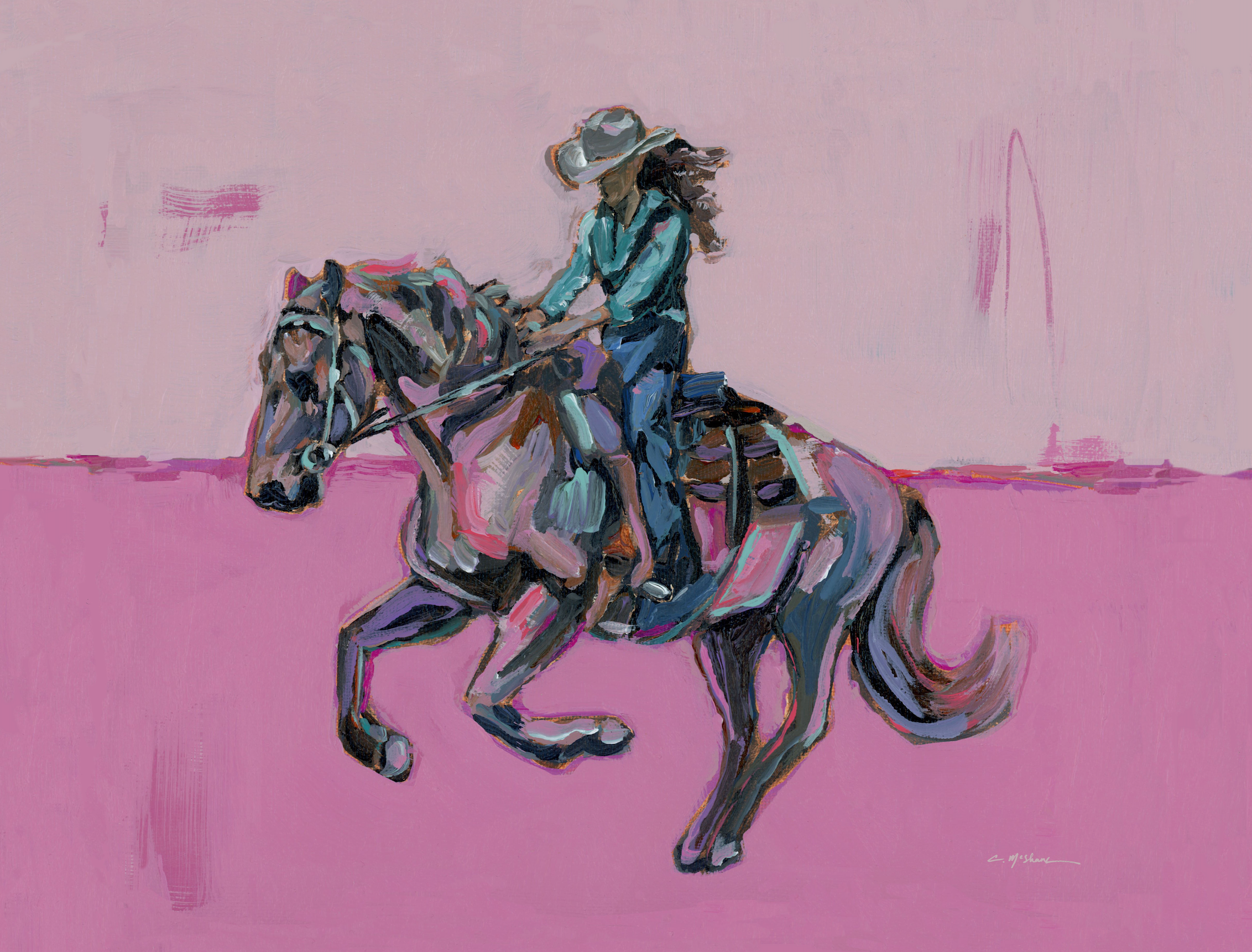 "Cowgirl Soul" on canvas by Chelsea McShane Art - product image 2 for Resin Society
