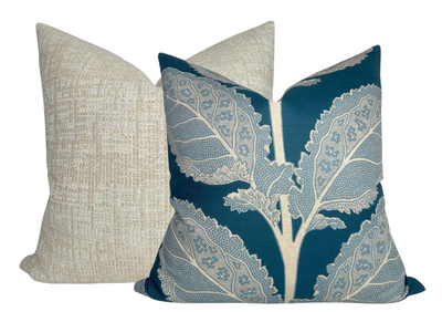 Lacinato Pillow Cover in Mineral Blue, Thibaut Pillows