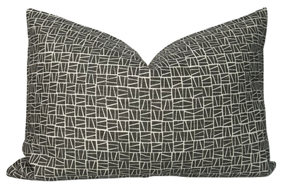 Camber Pillow Cover in Charcoal, Lindsay Alker Textiles