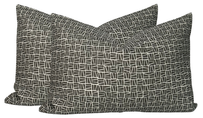 Camber Pillow Cover in Charcoal, Lindsay Alker Textiles