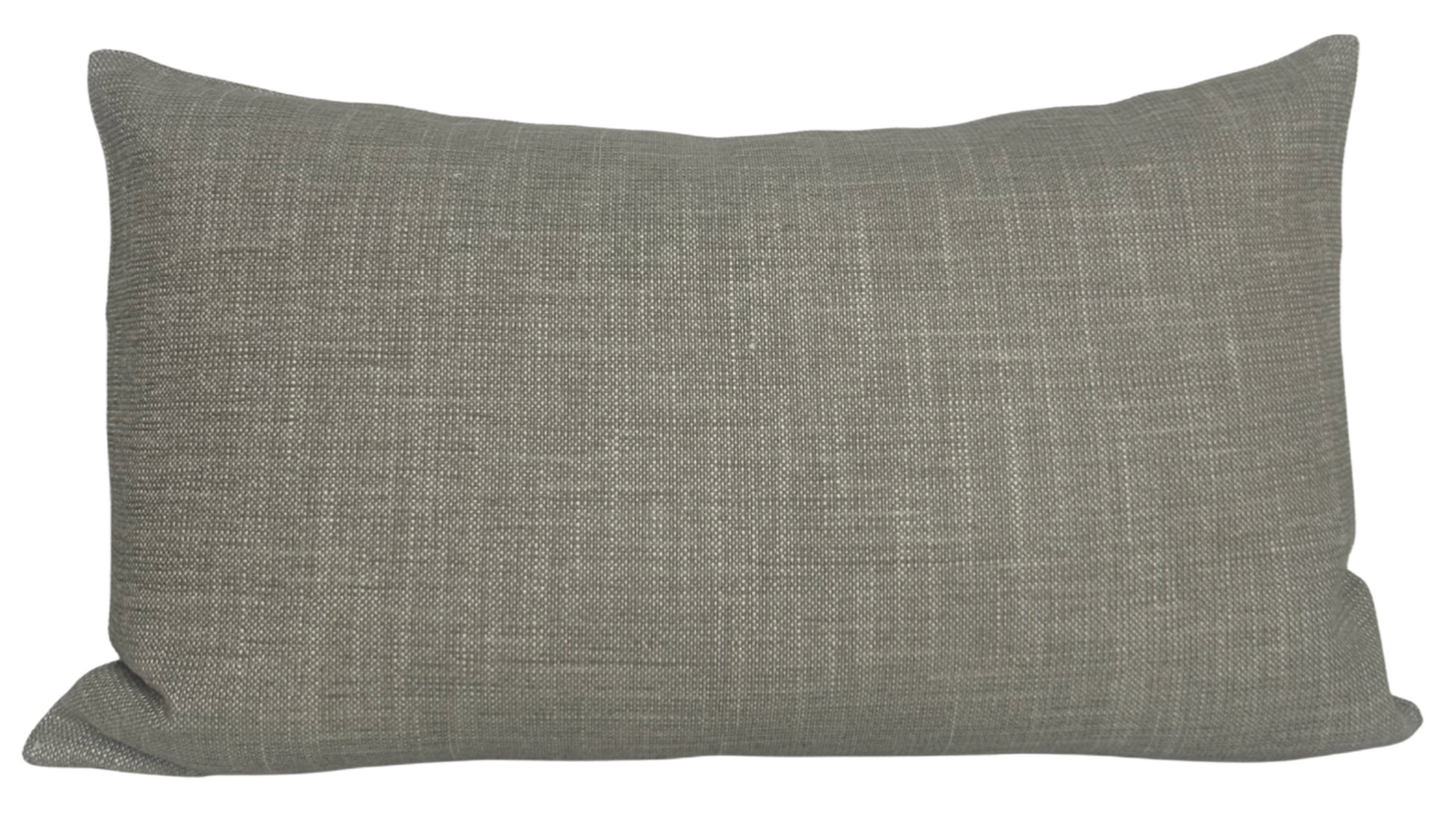Kravet Linen Pillow Cover in Taupe displayed on a sofa