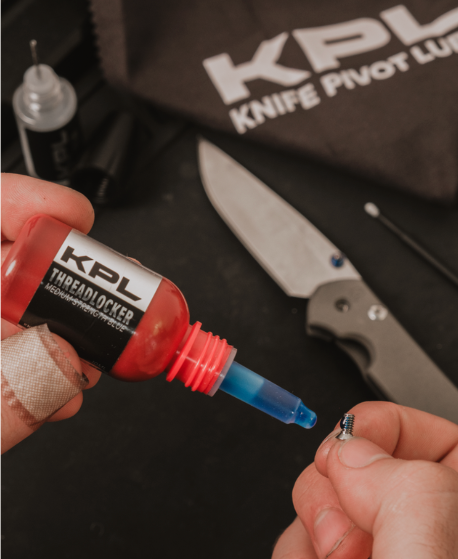KPL *OIL TOLERANT* - Blue Medium Strength Pocketknife Threadlocker - Large Blue 10ml detail image - Resin Society
