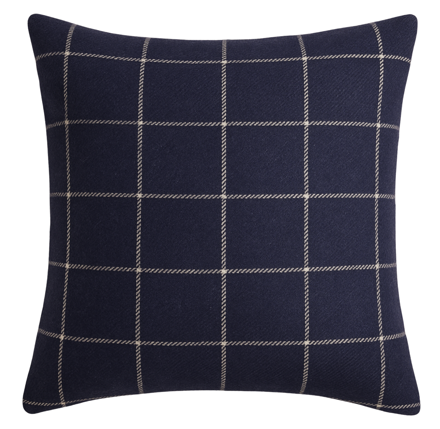 Bancroft Wool Pillow Cover in Navy Blue with navy linen backing