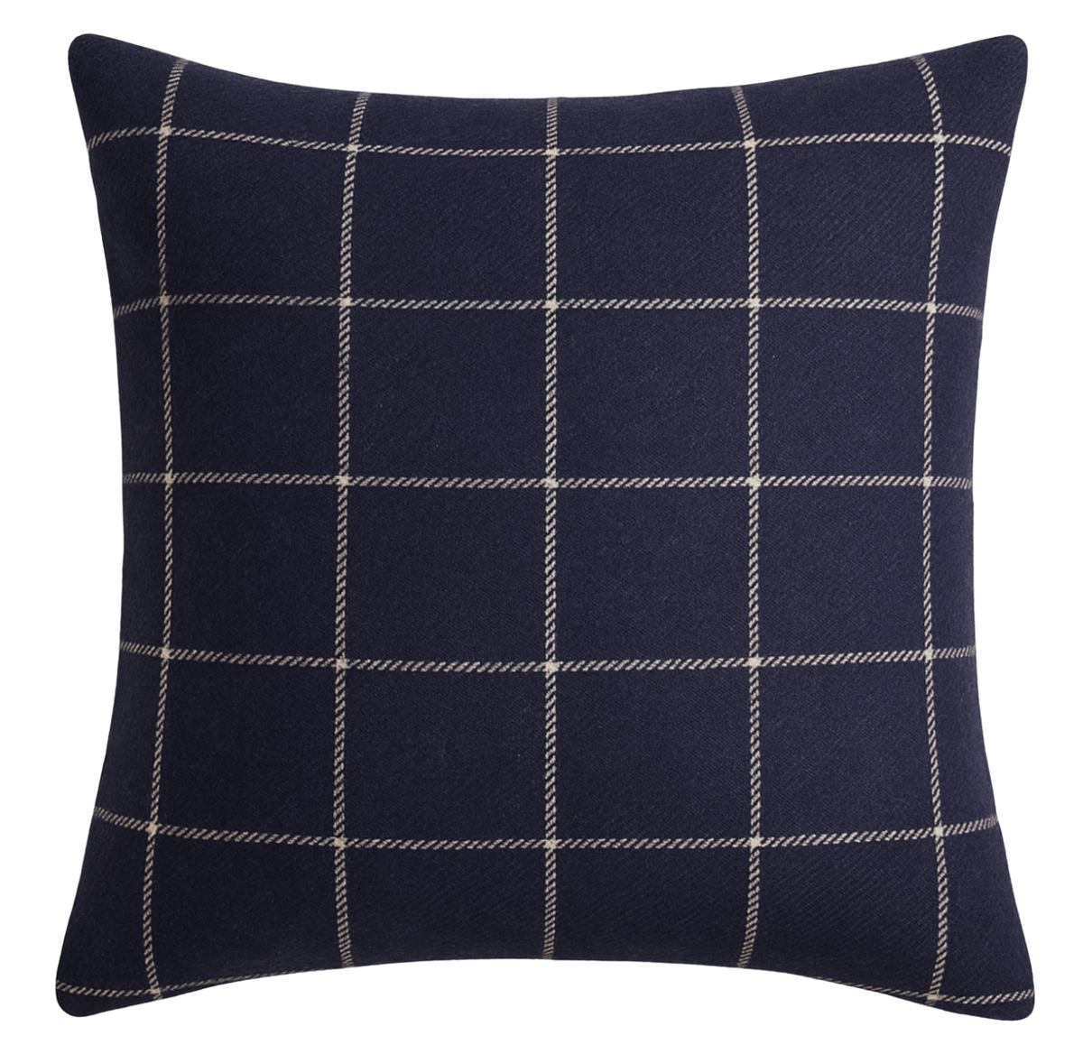 Bancroft Wool Pillow Cover in Navy Blue with navy linen backing