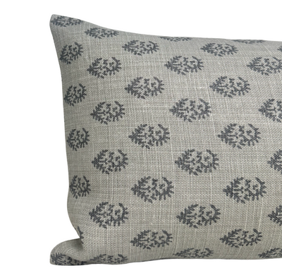 Rajmata Pillow Cover in Grey, Peter Dunham Textiles