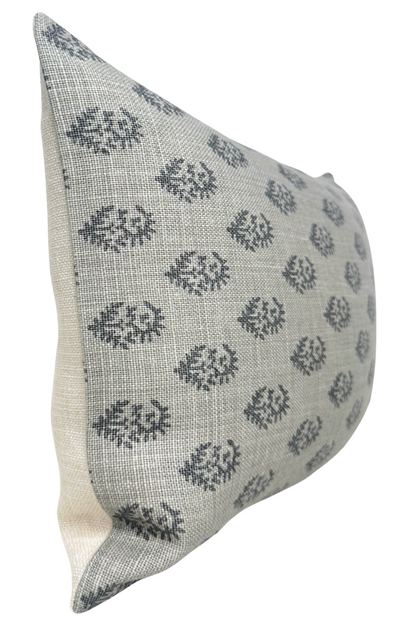 Rajmata Pillow Cover in Grey, Peter Dunham Textiles