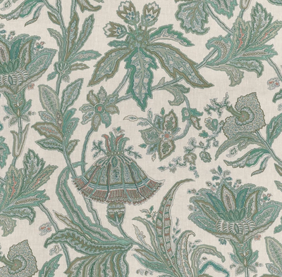 Breckenridge Floral Pillow Cover in Sage, Thibaut Pillows